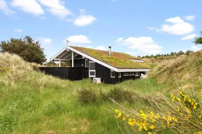 a house with a grass roof on top of a hill at BL343-Saltum-Raabukvej-24 in Saltum