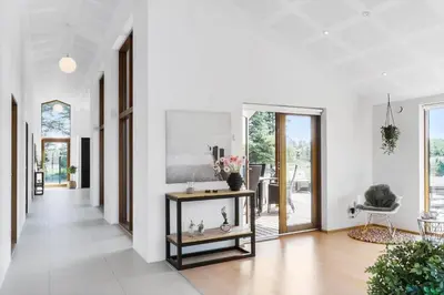 a hallway of a home with white walls at BL1491-Saltum-Laustvej-10 in Saltum