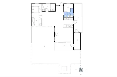 a floor plan of a house at BL1467-Saltum-Solmarken-4 in Saltum