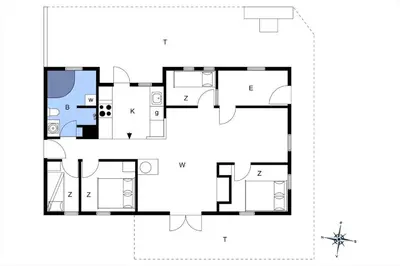 a floor plan of a house at BL1330-Blokhus-Risen-3 in Blokhus