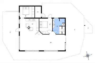 a floor plan of a house at BL1371-Blokhus-Sletten-10-A in Blokhus