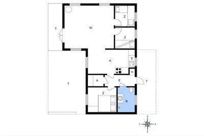 a floor plan of a house at BL1801-Saltum-Kordalsvej-115 in Saltum