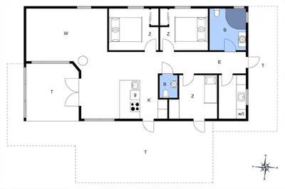 a floor plan of a house at BL448-Saltum-Nordvestvej-1 in Saltum