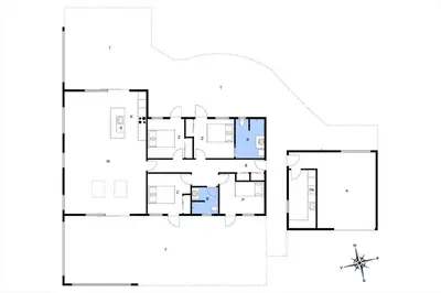 a floor plan of a house at BL1317-Blokhus-Frederiksensvej-5 in Blokhus