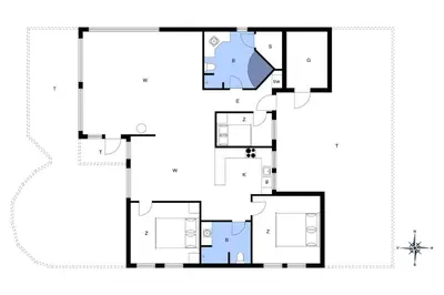 a floor plan of a house at BL168-Saltum-Taarnfalkevej-11 in Saltum