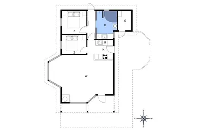a floor plan of a house at BL1624-Blokhus-Jaegerbakken-1 in Blokhus