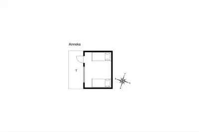a floor plan of a room with a star at G151-Lemvig-Porsevej-51 in Lemvig