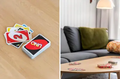 two pictures of a living room with a table at 157-Harboore-Vejlby-Klit-65 in Harboør
