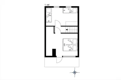 a floor plan of a small house at 300-Harboore-Fourmivej-29 in Harboør