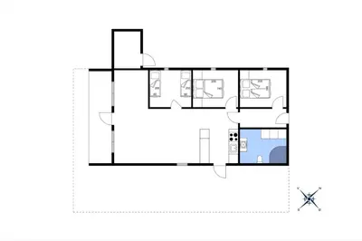 a floor plan of a house at 182-Harboore-Vejlby-Klit-153-a in Harboør