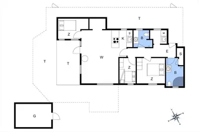 a floor plan of a house at 267-Harboore-Vaermlandvej-10 in Harboør