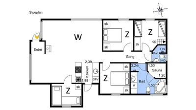 a floor plan of a house at 248-Harboore-Viktoriavej-16 in Harboør