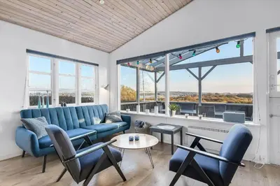 a living room with a couch and chairs and a table at G107-Lemvig-Sogardevejen-7 in Lemvig