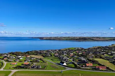 an aerial view of a town next to a body of water at G422-Lemvig-Pragtstjernevej-22 in Lemvig