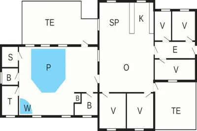 a floor plan of a house at 10 person holiday home in Harboøre-By Traum in Harboør