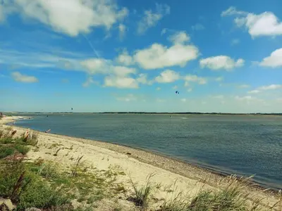 a view of a beach and the water at 8 person holiday home in Vinderup-By Traum in Vinderup