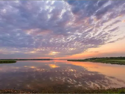 a large body of water with a cloudy sky at 6 person holiday home in Thisted-By Traum in Thisted