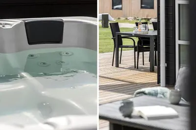 a bathtub and a table and a table and a table and a tableablish at BL1118-Saltum-Vesterhavs-Sletten-37 in Saltum