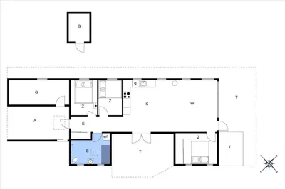 a floor plan of a house at LF14198-Roslev-Bagvejen-2 in Roslev