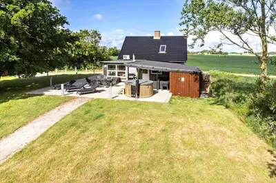 an overhead view of a house with a backyard at LF14145-Spottrup-Uglkaeret-5 in Spottrup