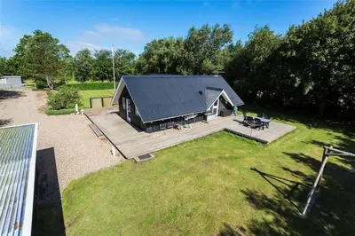 an overhead view of a house with a large yard at LF12017-Spottrup-Albaekparken-144 in Spottrup