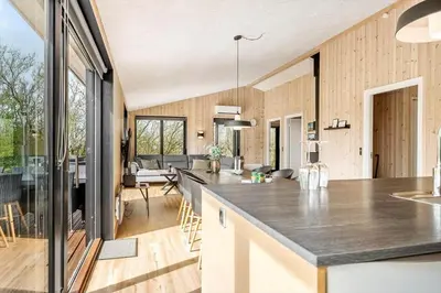 an open kitchen and living room in a house at LF112-Vestervig-Ingeborgs-Alle-12 in Vestervig