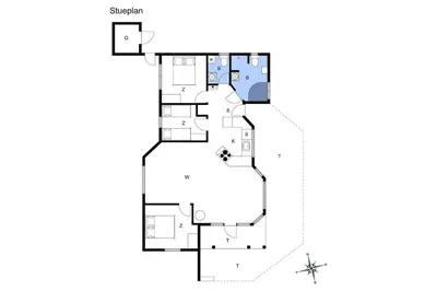 a floor plan of a house at LF884-Snedsted-Kongens-Borer-2 in Snedsted