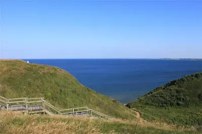 a view of the ocean from the top of a hill at LF11111-Struer-Granvej-11 in Struer