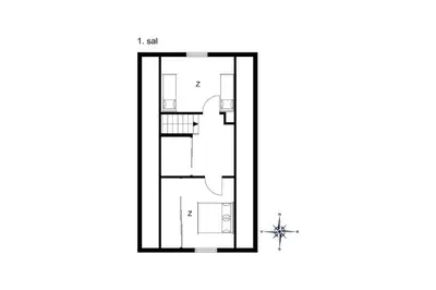 a floor plan of a small house at JB151-Brovst-Tranum-Engevej-137 in Brovst