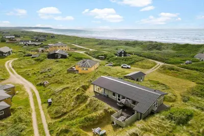 an aerial view of a house on the beach at JB306-Brovst-Redningsvejen-18 in Brovst