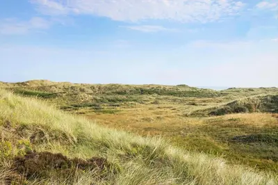 a grassy hill with a blue sky in the background at JB119-Brovst-Ejstrup-Strandvej-18 in Brovst