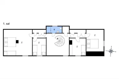 a house on a hillfloor plan at JB325-Frostrup-Bulbjergvej-40 in Frøstrup