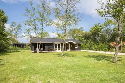 a home with a large yard in front of a house at JB324-Fjerritslev-Tyttebaerstien-42 in Fjerritslev