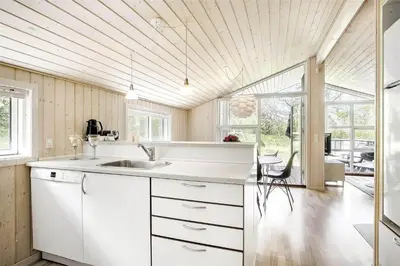 a kitchen with a sink and a counter top at JB243-Fjerritslev-Aspevej-1 in Fjerritslev