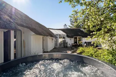 a pool of water in the backyard of a house at JB628-Fjerritslev-Lynghojsletten-49 in Fjerritslev