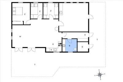 a floor plan of a house at JB167-Fjerritslev-Revlingestien-83 in Fjerritslev