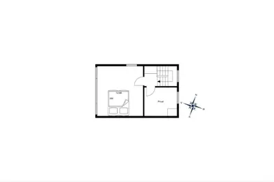 a floor plan of a house with a star at 850-Thisted-Sandvej-19 in Thisted