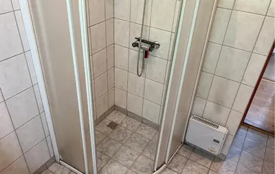 a shower stall in a bathroom with a shower at Pet Friendly Home In Struer With Wifi in Struer