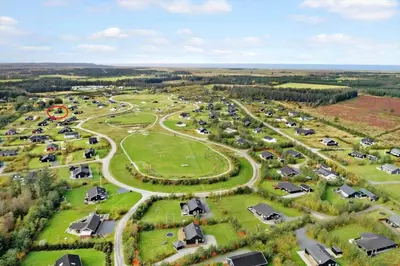 an aerial view of a park with houses and cars at JB366-Brovst-Kronvildtvej-118 in Brovst