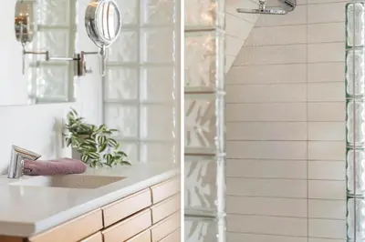 a bathroom with a sink and a shower at 719-Thyboron-Fanovej-3 in Thyborøn