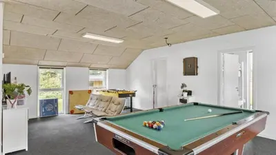 an office with a pool table in a room at Villavilla 637 - Vorupør, Nordjylland in Snedsted