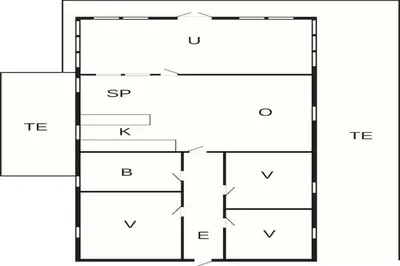 a schematic diagram of a house at 5 person holiday home in Roslev in Roslev