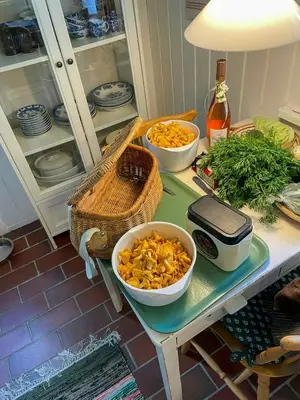 a table with bowls of food on top of it at Historic House From 1887 Near Nationalpark Thy