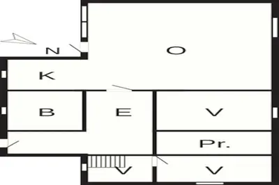 a diagram of a house with different prefixes at 6 person holiday home in Thisted-By Traum in Torsted