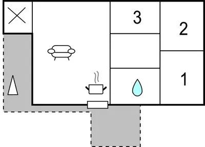 a block diagram of a periodic table of elements at Three-Bedroom Holiday Home In Lemvig in Lemvig