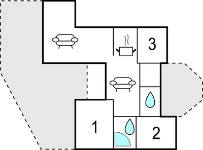 a block diagram of a block diagram of a house at Three-Bedroom Holiday Home In Vestervig in Vestervig