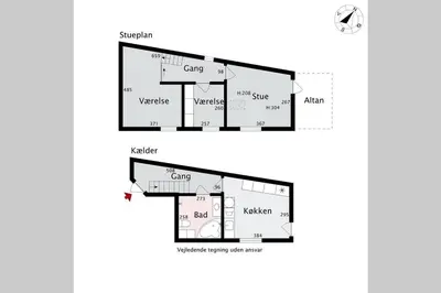 a floor plan of a house at Marieshus in Holstebro