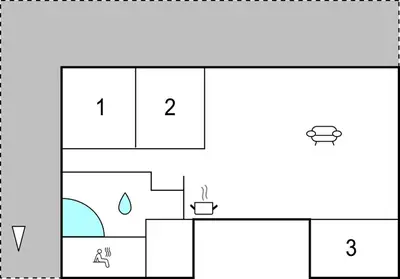 a diagram of a block diagram of a building at Holiday Home Tobaksvej in Blokhus