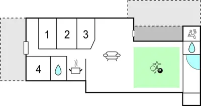 a floor plan of a house at Holiday Home Klitstien Ii in Thisted
