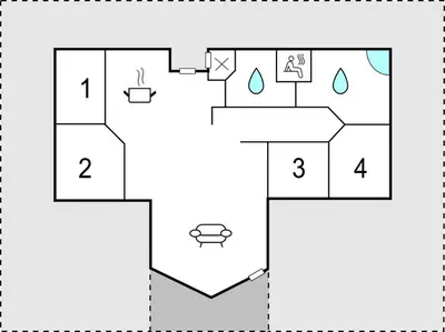 an image of a floor plan of a house at Holiday Home Houmøllevej in Karby